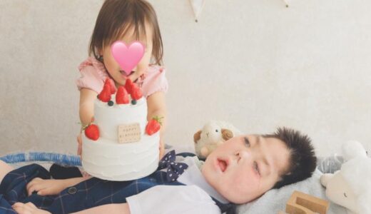 5歳お誕生日写真が出来上がった梅雨の初リンゴ体験！
